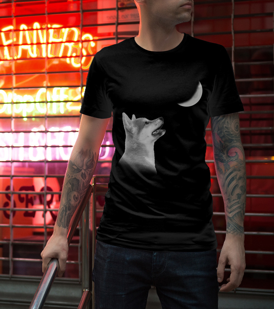 Akita Moonlight Lunar Gaze T-Shirt