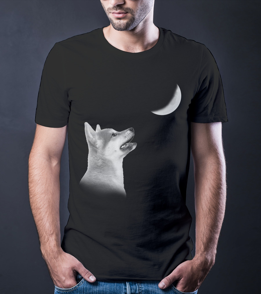 Akita Moonlight Lunar Gaze T-Shirt