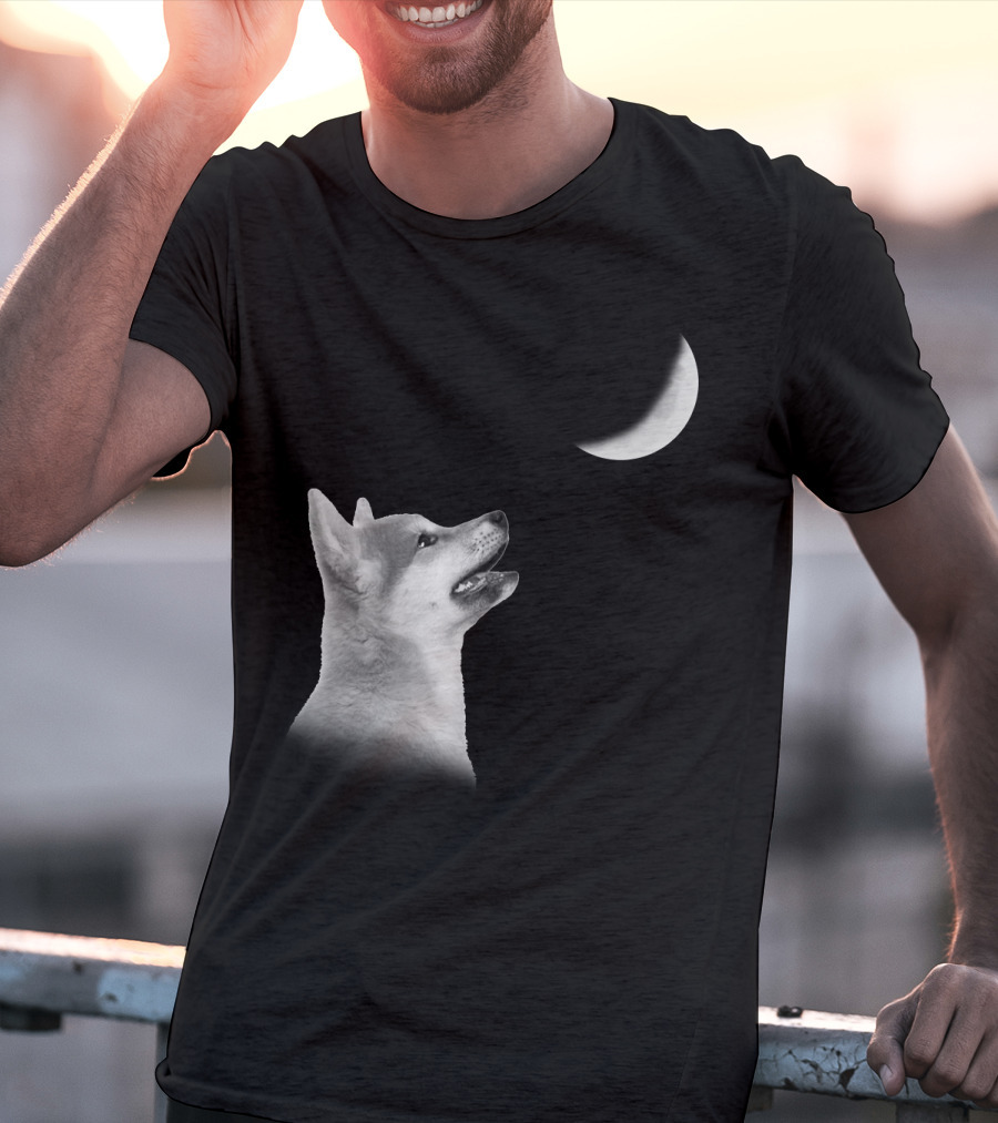 Akita Moonlight Lunar Gaze T-Shirt