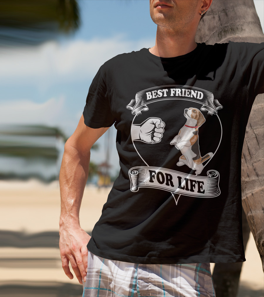 Beagle Best Friend For Life Fist Bump Paw T-Shirt