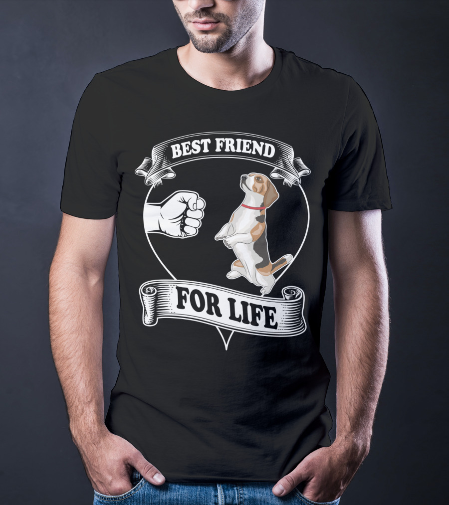 Beagle Best Friend For Life Fist Bump Paw T-Shirt