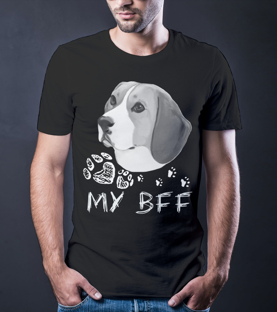 Beagle My BFF Paw Prints T-Shirt