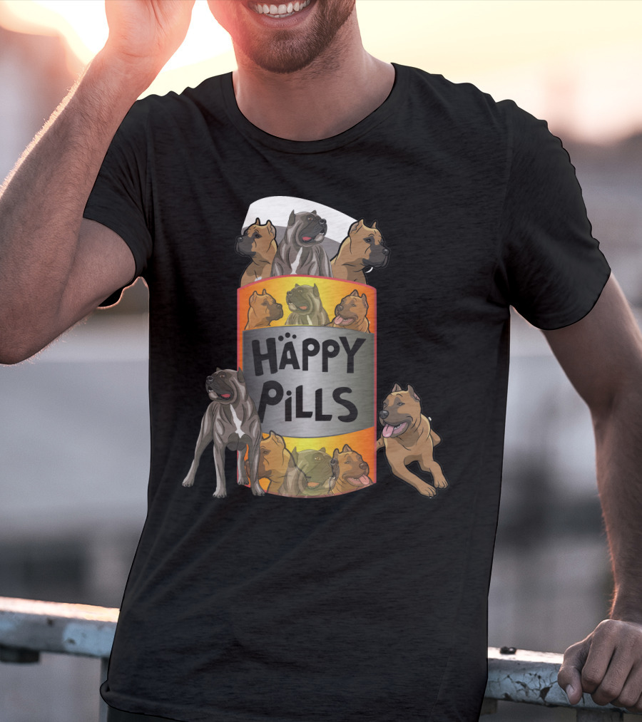 Happy Pills Dog Cartoon Canine Delight T-Shirt