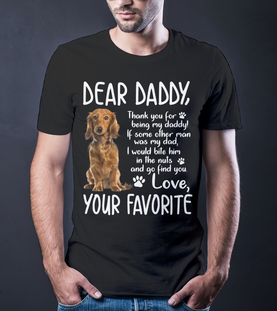 Dear Daddy Thank You For Being My Daddy Love Your Favorite Cocker Spaniel T-Shirt