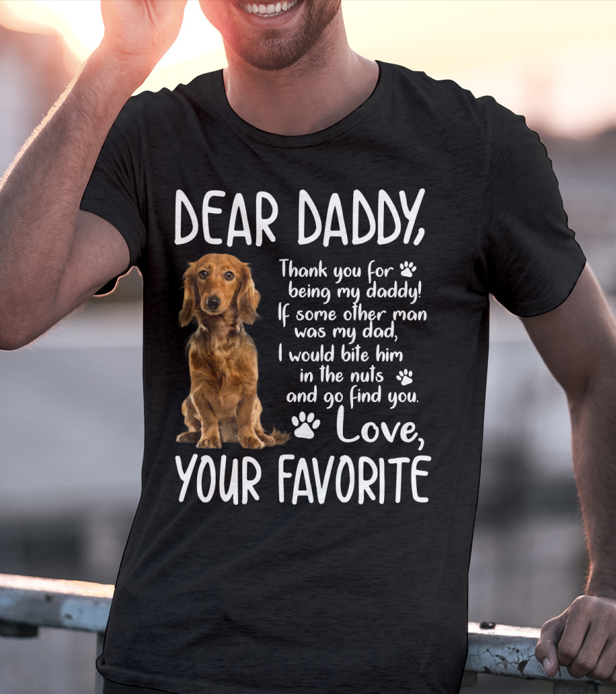 Dear Daddy Thank You For Being My Daddy Love Your Favorite Cocker Spaniel T-Shirt