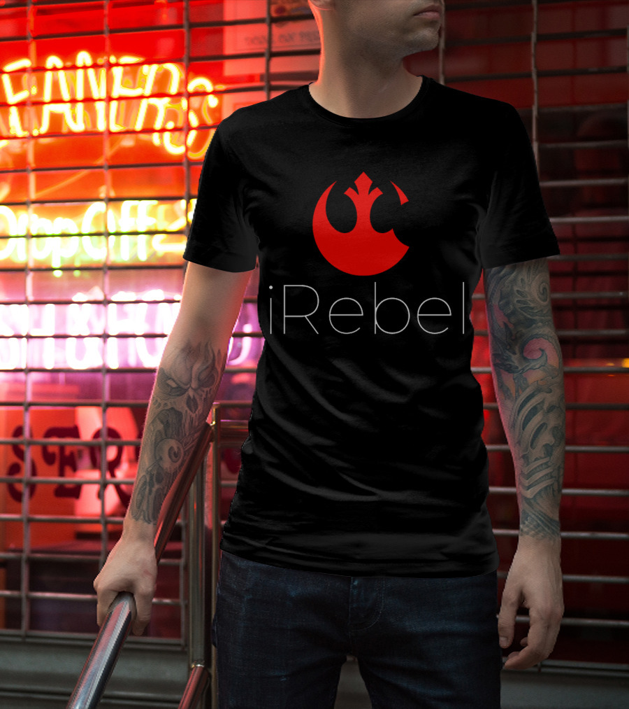 IRebel Star Wars Rebel Alliance Apple Logo Mashup T-Shirt