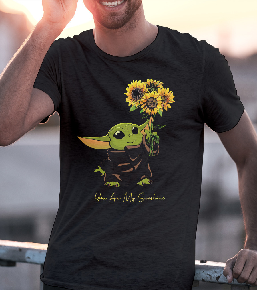 Baby Yoda You Are My Sunshine Sunflowers T-Shirt