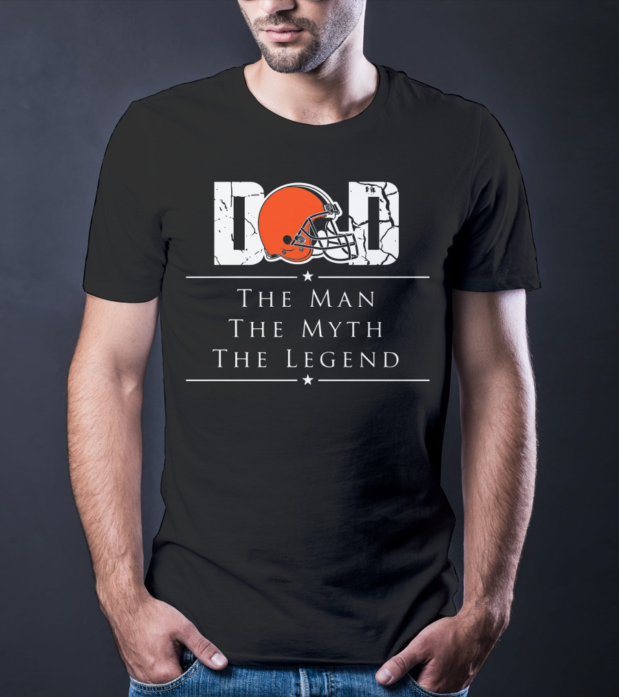 Cleveland Browns Dad The Man The Myth The Legend Football Helmet T-Shirt