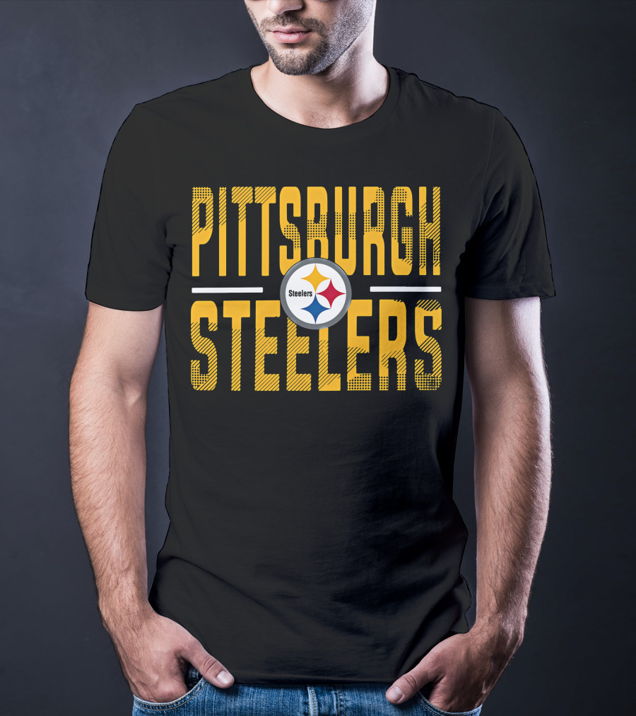 Pittsburgh Steelers Steelers Logo Yellow Black T-Shirt