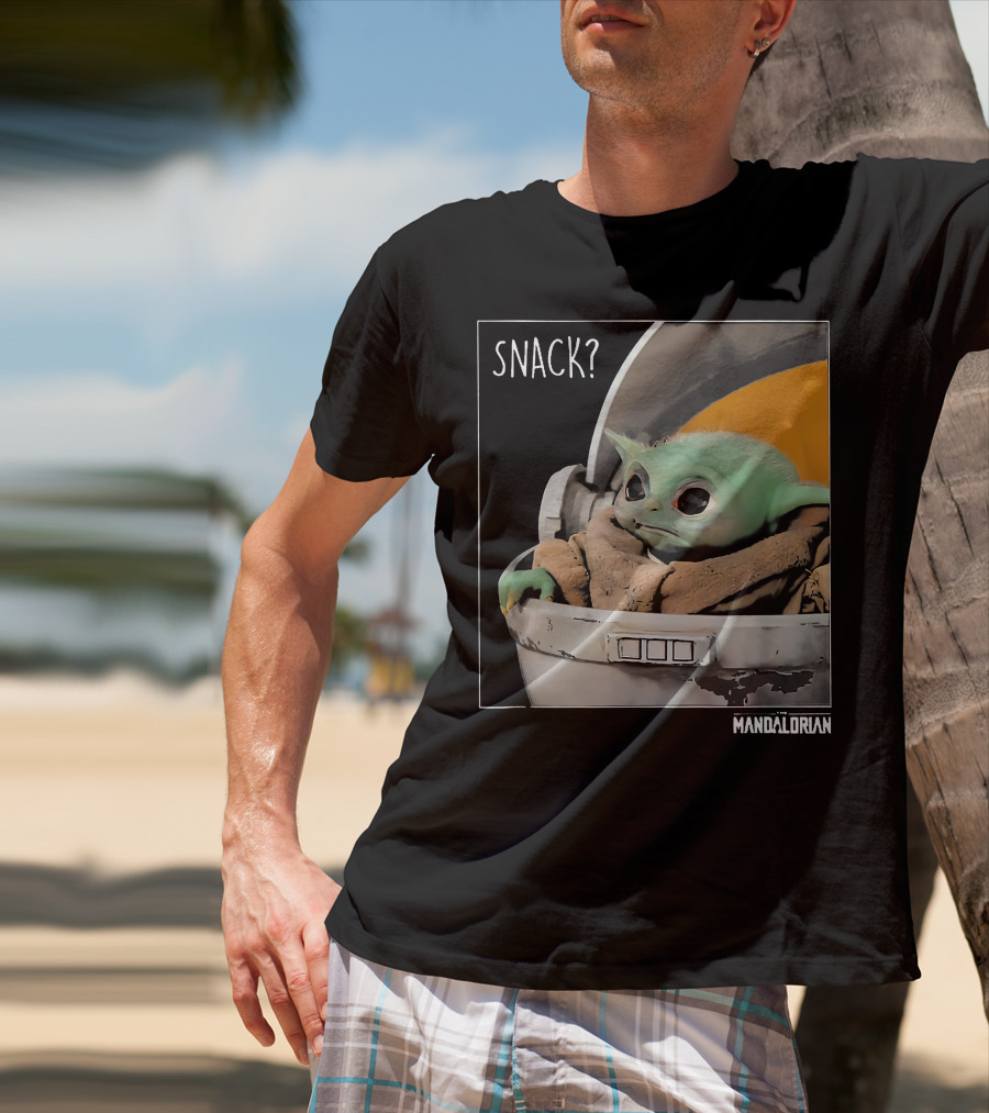 Snack Baby Yoda The Mandalorian T-Shirt