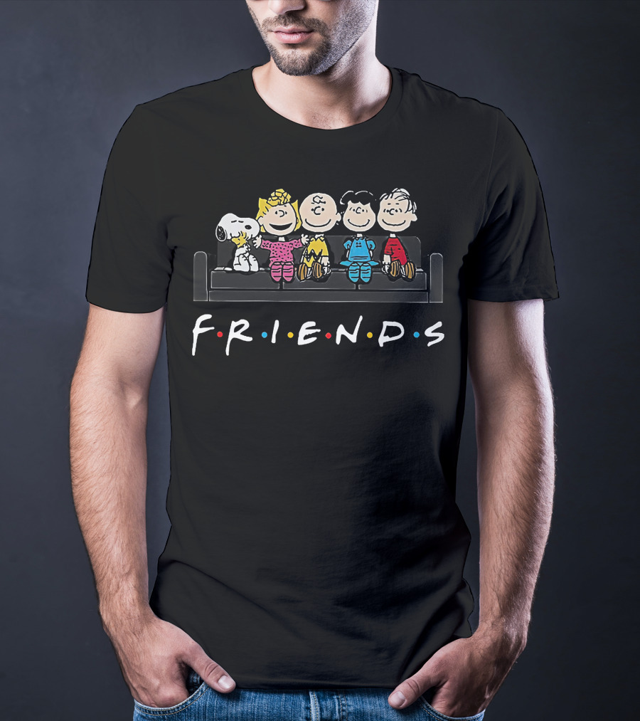 Snoopy And Friends On Sofa Iconic TV Show T-Shirt