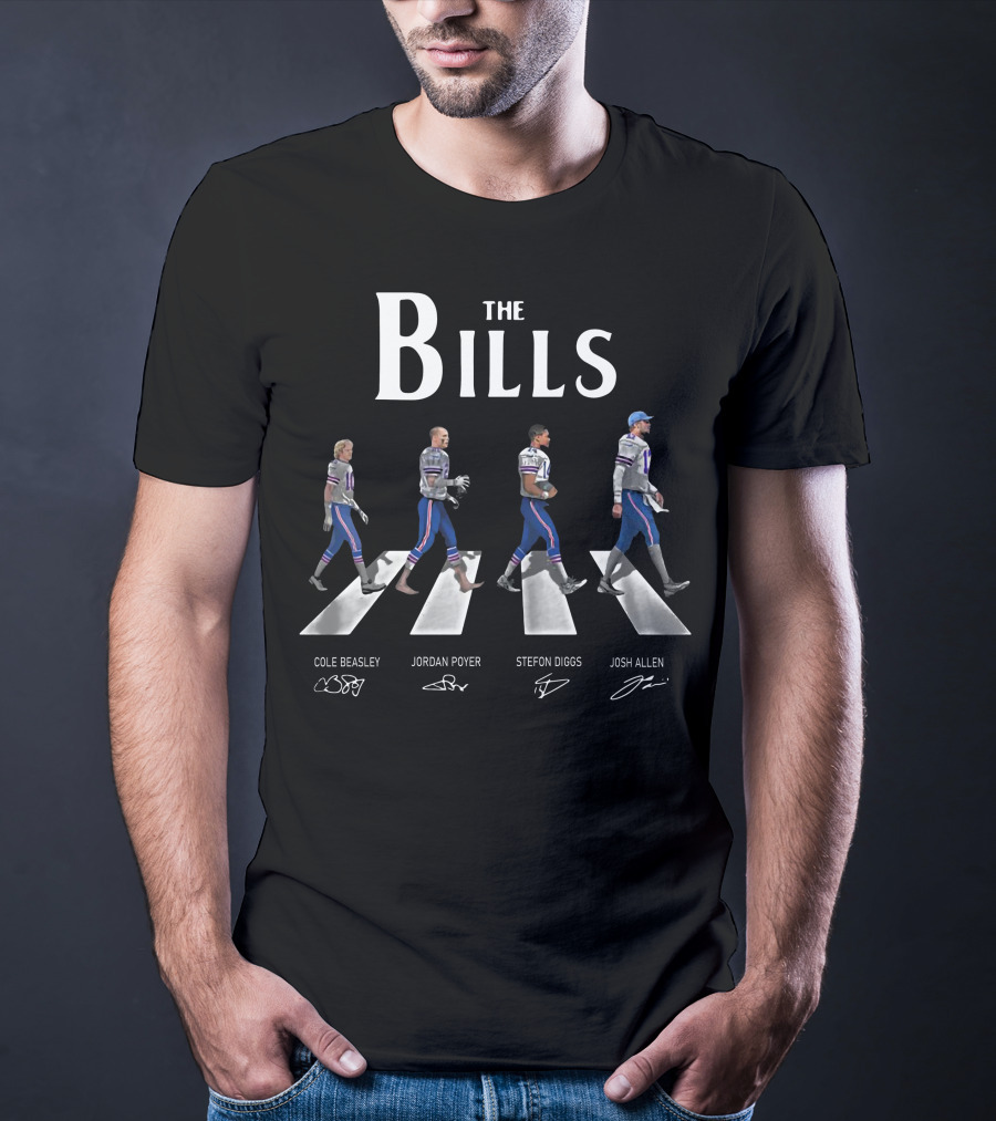 The Bills Abbey Road Cole Beasley Jordan Poyer Stefon Diggs Josh Allen Signatures T-Shirt