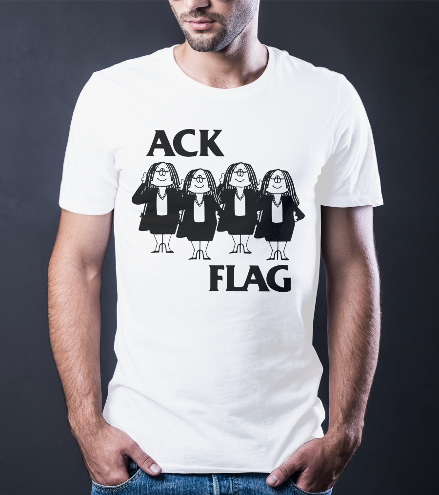 Ack Flag Cathy Comic Parody Black Flag T-Shirt