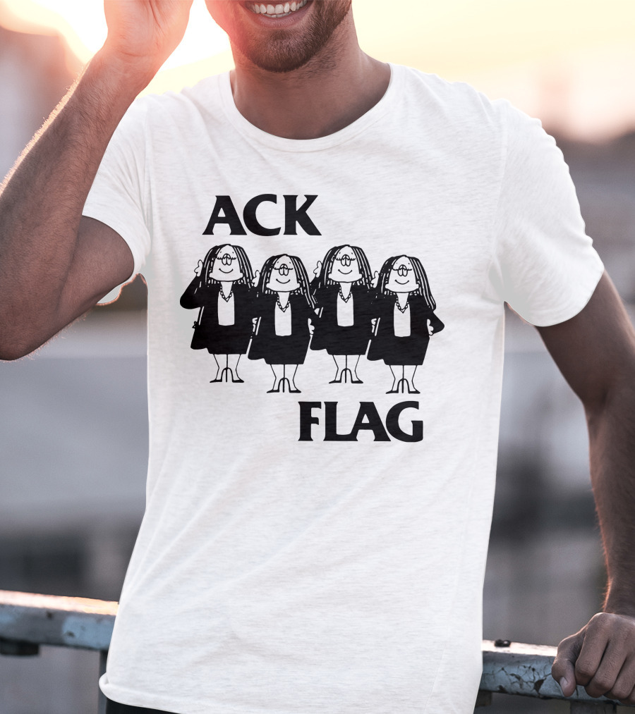 Ack Flag Cathy Comic Parody Black Flag T-Shirt