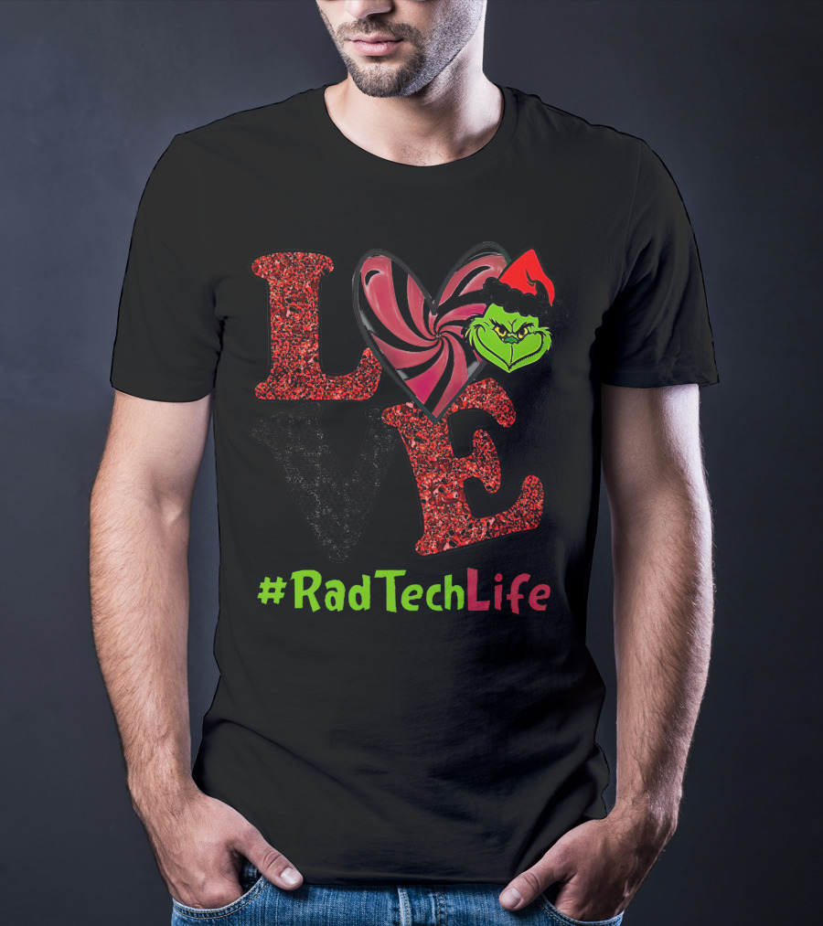 LOVE Grinch Heart #RadTechLife T-Shirt