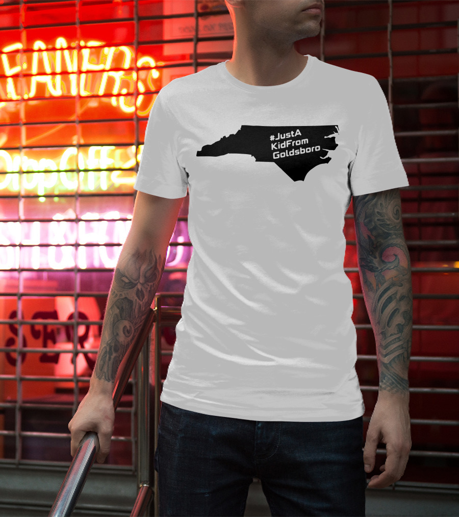JustAKidFromGoldsboro North Carolina Map T-Shirt