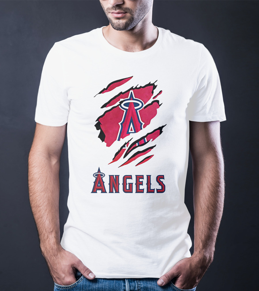 Los Angeles Angels Inside Baseball Claw Marks T-Shirt