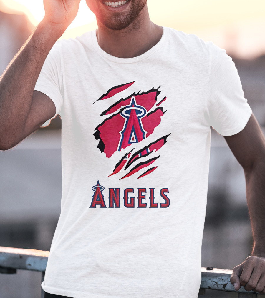 Los Angeles Angels Inside Baseball Claw Marks T-Shirt