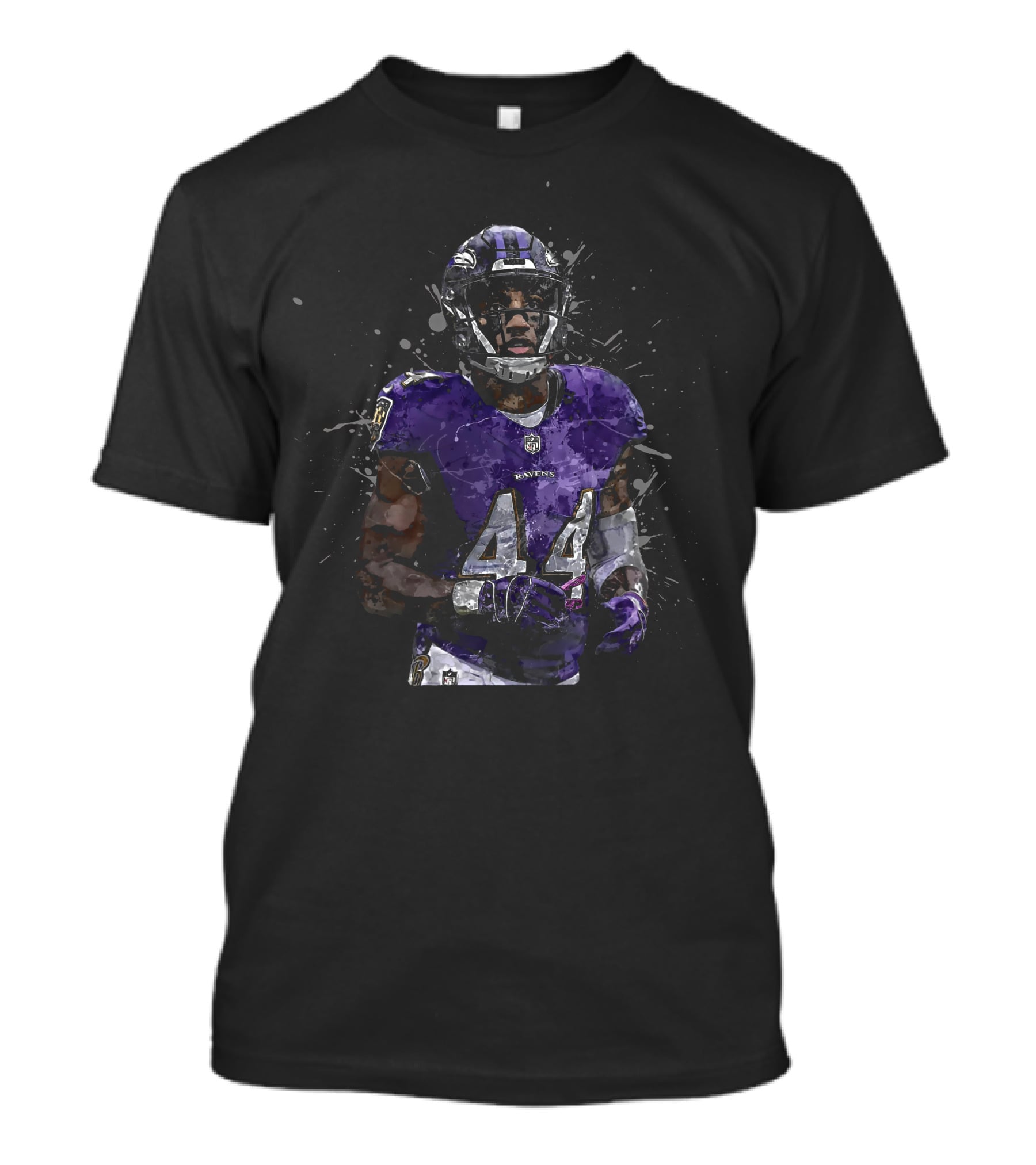 Baltimore Ravens Player 44 NFL Playoffs Football T-Shirt