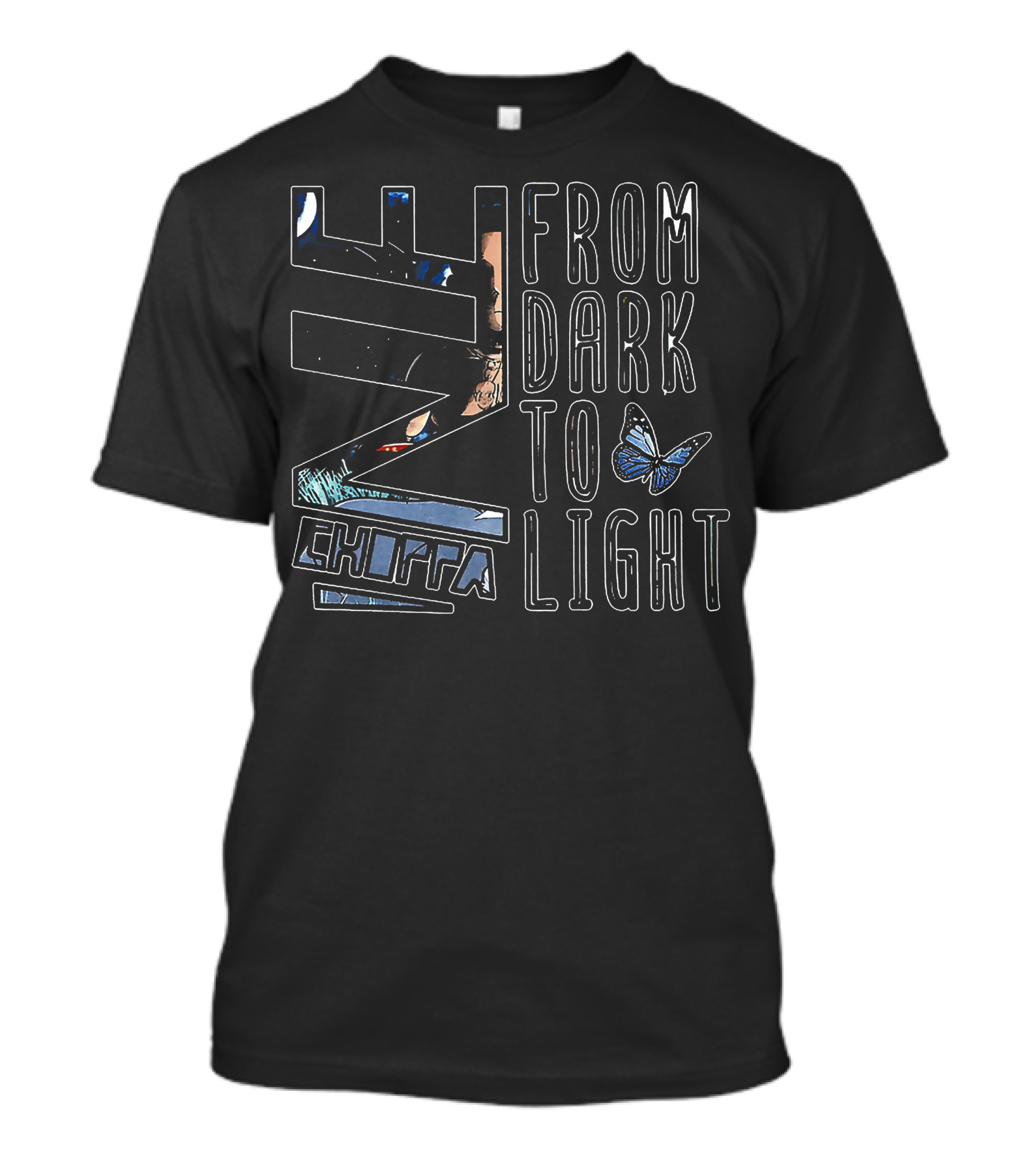 Nle Choppa From Dark To Light Butterfly T-Shirt