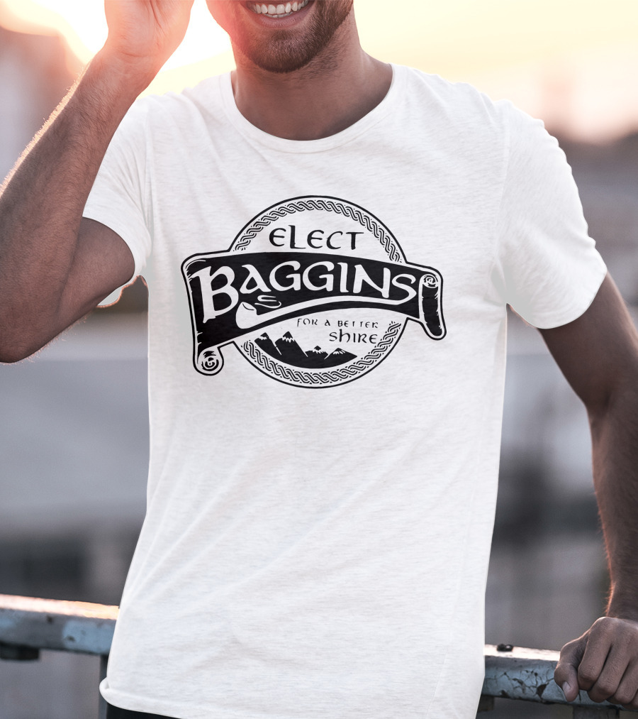 Elect Baggins For A Better Shire Middle Earth Hobbit Campaign T-Shirt