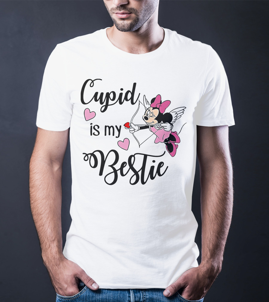 Cupid Is My Bestie Minnie Mouse Hearts T-Shirt