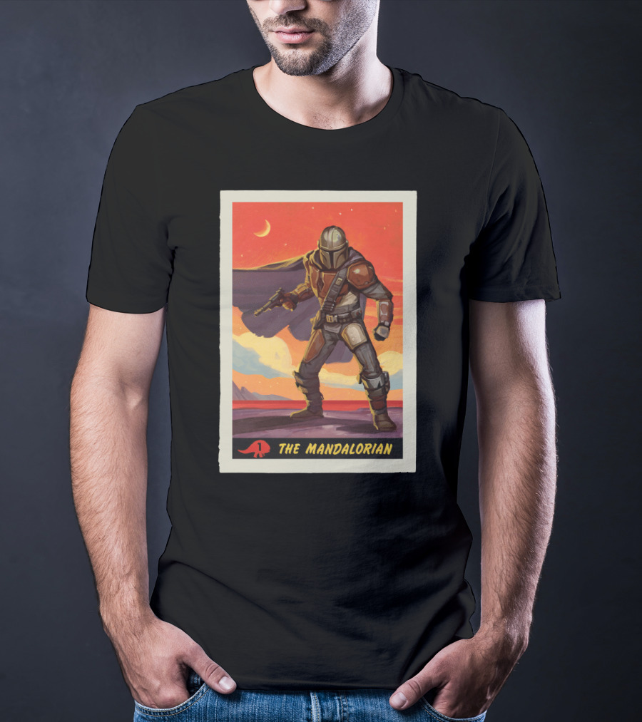 The Mandalorian Vintage Sunset Adventure Scene T-Shirt