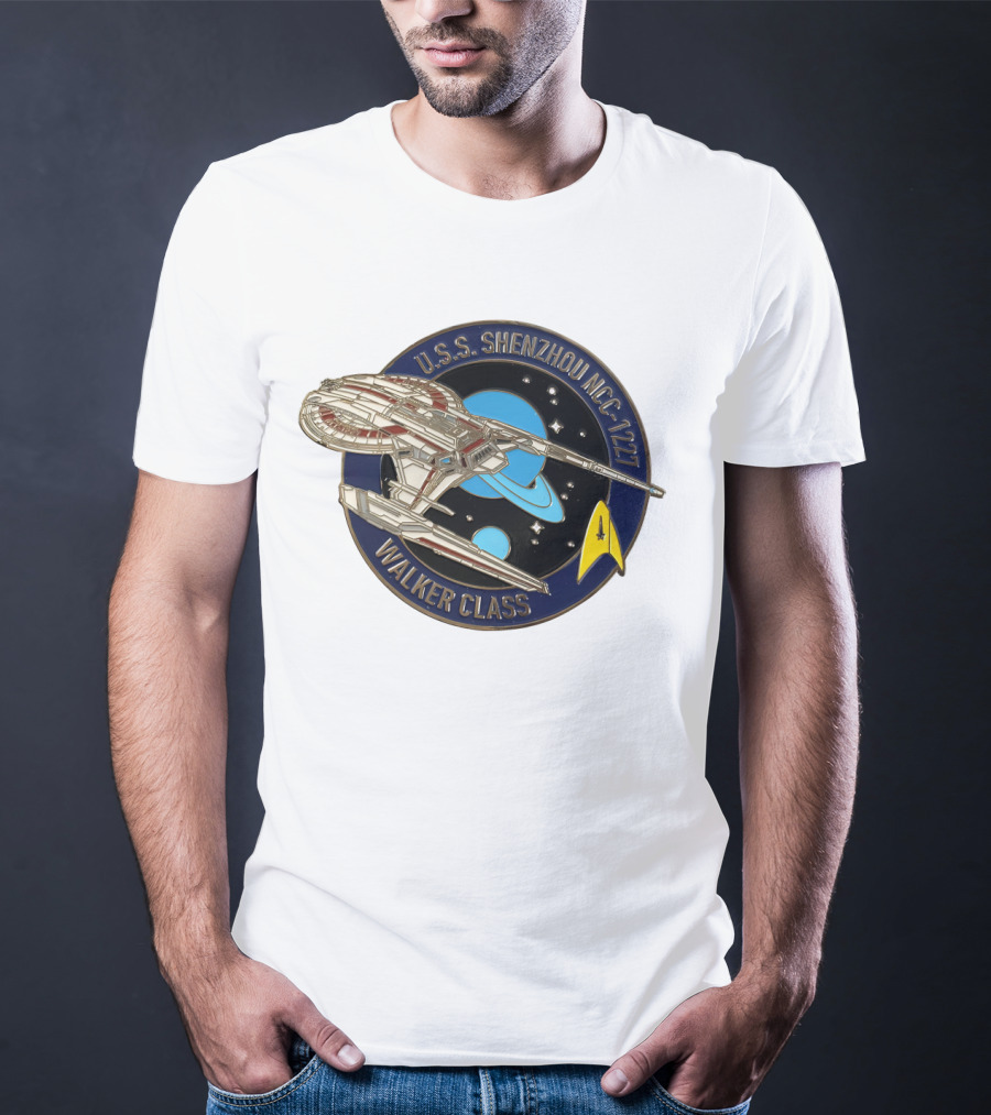 USS Shenzhou NCC-1227 Walker Class Star Trek Insignia Badge T-Shirt