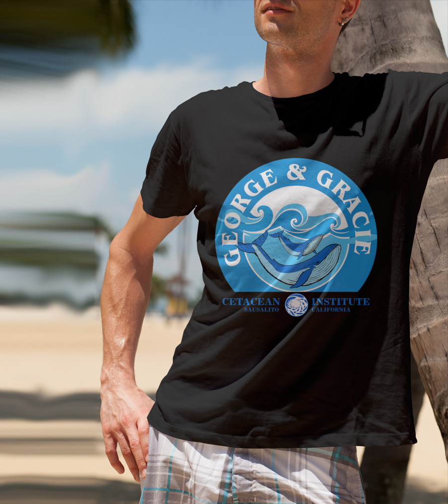 Star Trek George And Gracie Cetacean Institute Sausalito California T-Shirt