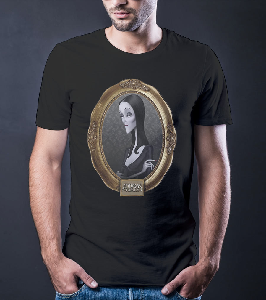 Addams Family Morticia Addams Portrait Vintage Frame T-Shirt
