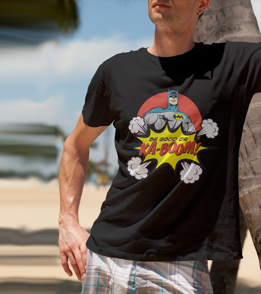 Batman Be Good Or Ka Boom Dynamic Comic Burst T-Shirt