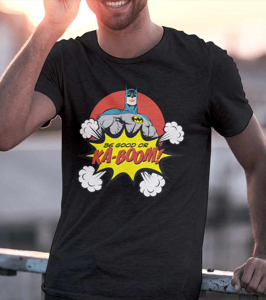 Batman Be Good Or Ka Boom Dynamic Comic Burst T-Shirt