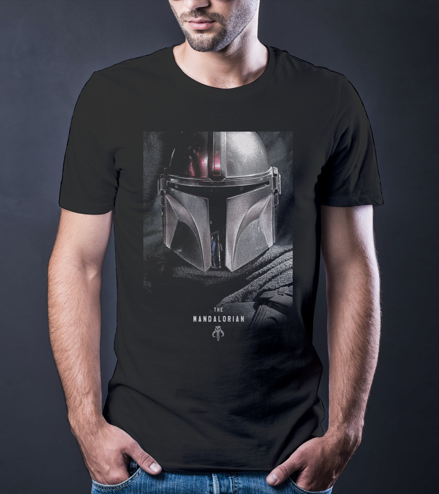 The Mandalorian Shiny Mysterious Star Wars Helmet T-Shirt