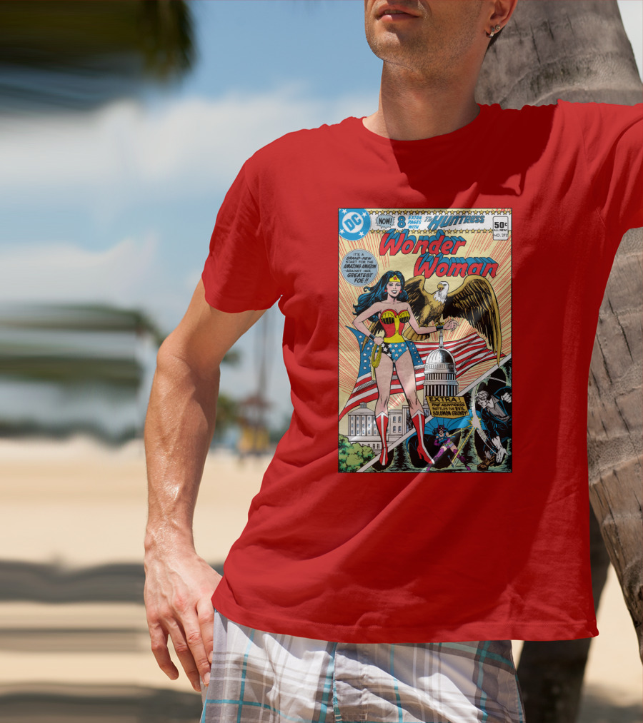 Wonder Woman DC Comics Huntress 1977 Solomon Grundy Patriotic Cover T-Shirt