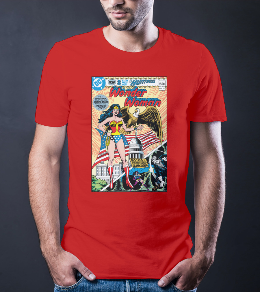 Wonder Woman DC Comics Huntress 1977 Solomon Grundy Patriotic Cover T-Shirt