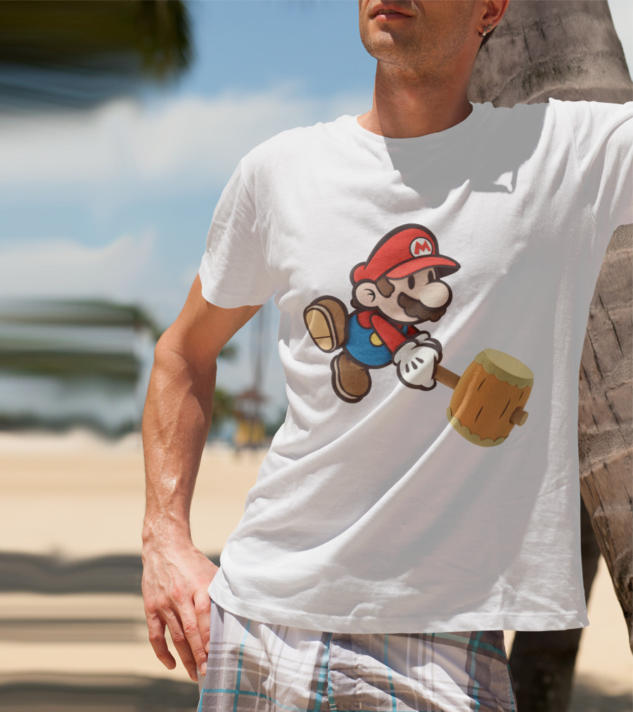 Super Mario Paper Hammer Mario T-Shirt