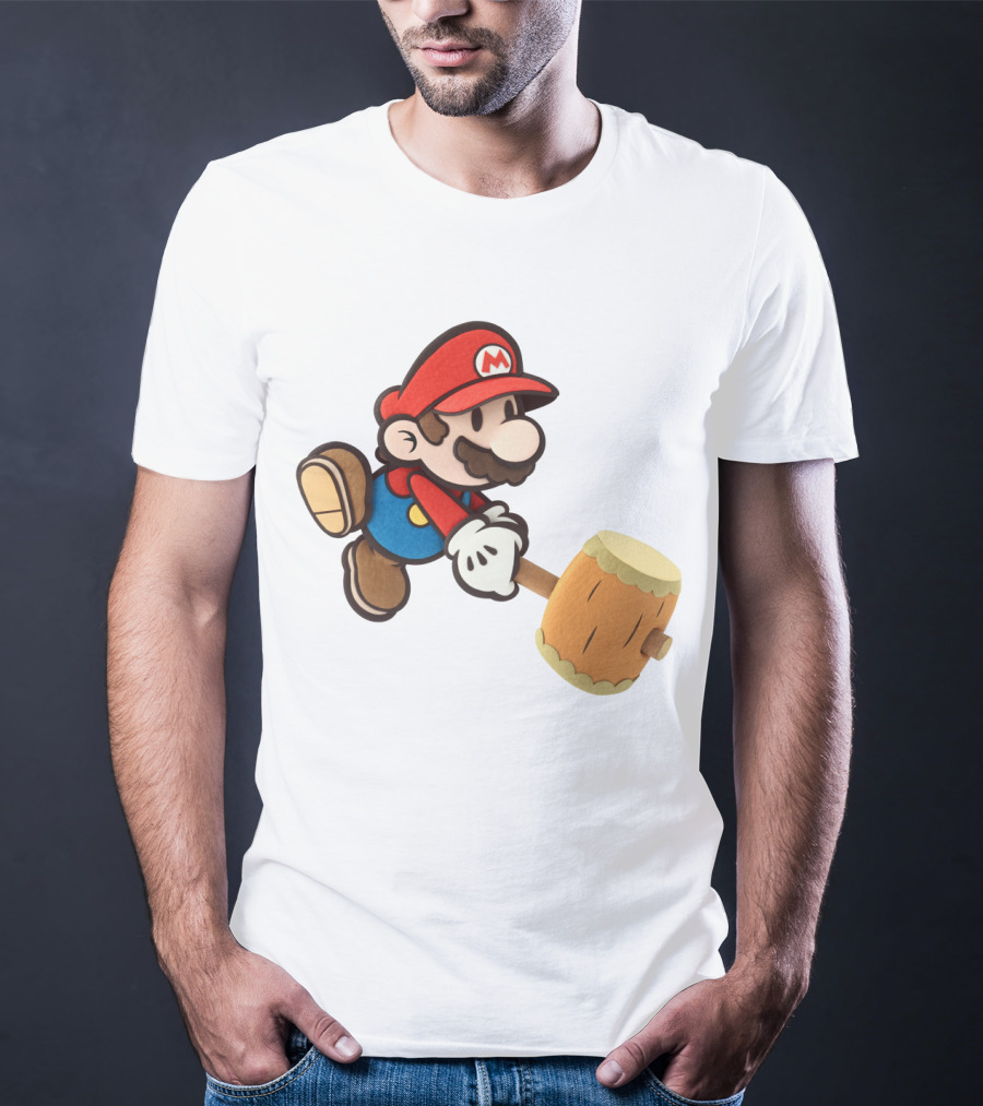 Super Mario Paper Hammer Mario T-Shirt
