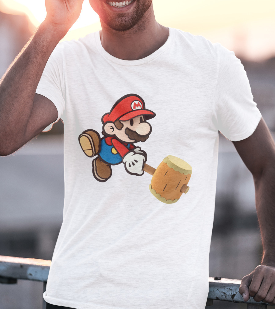 Super Mario Paper Hammer Mario T-Shirt