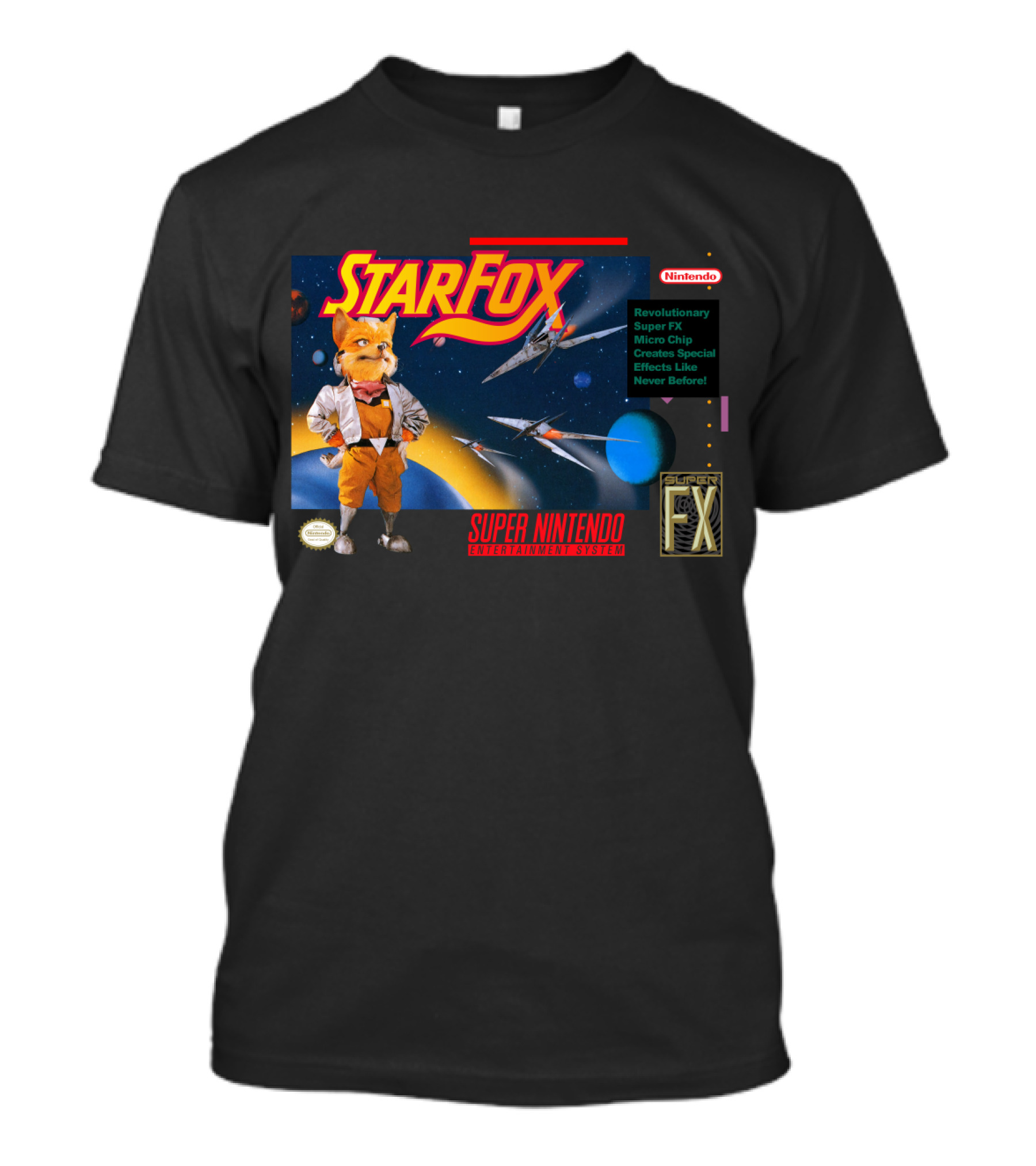 Star Fox Super Nintendo Entertainment System Super FX Chip Nintendo Game Box T-Shirt