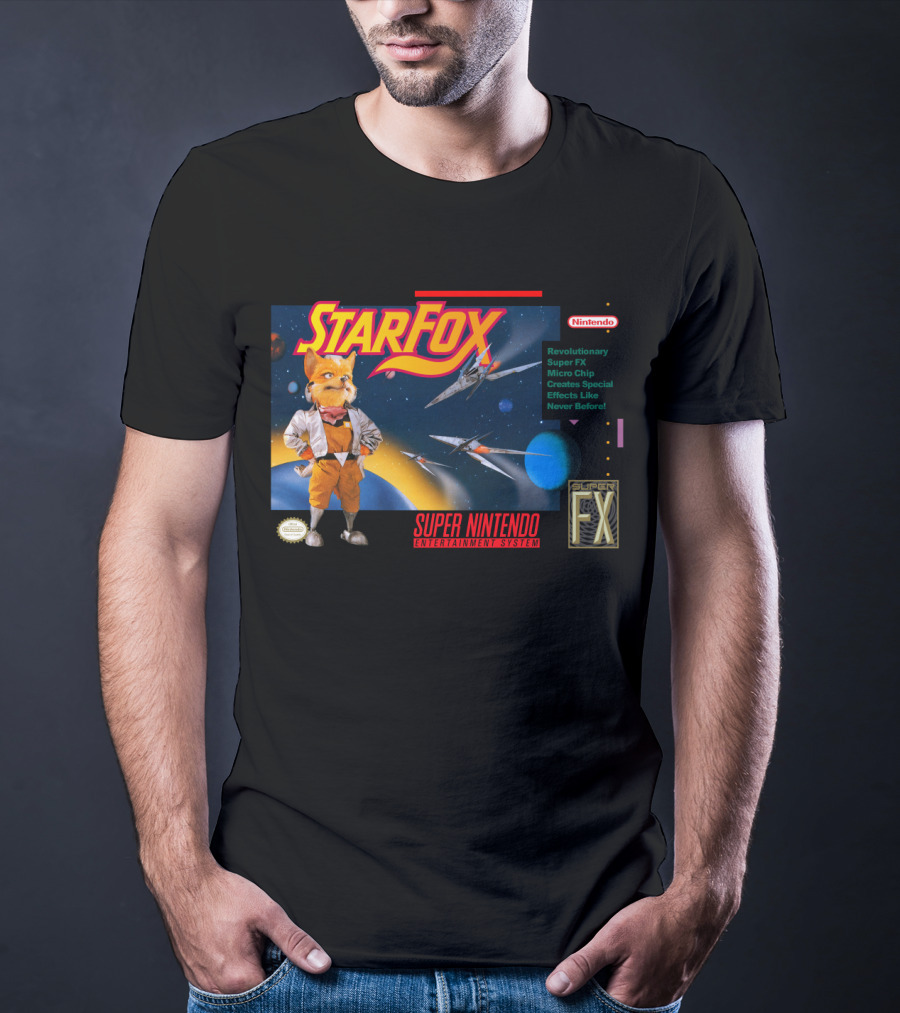 Star Fox Super Nintendo Entertainment System Super FX Chip Nintendo Game Box T-Shirt