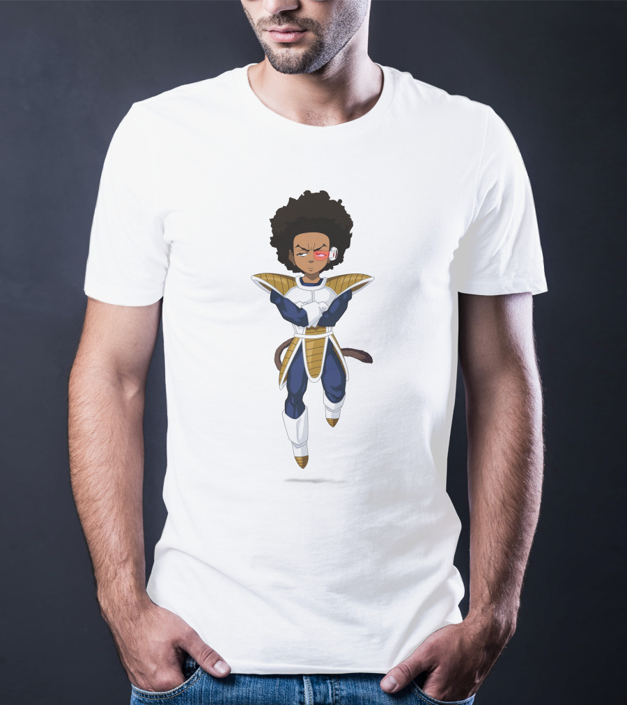 Huey Freeman X Saiyan Fusion Crossover Character T-Shirt