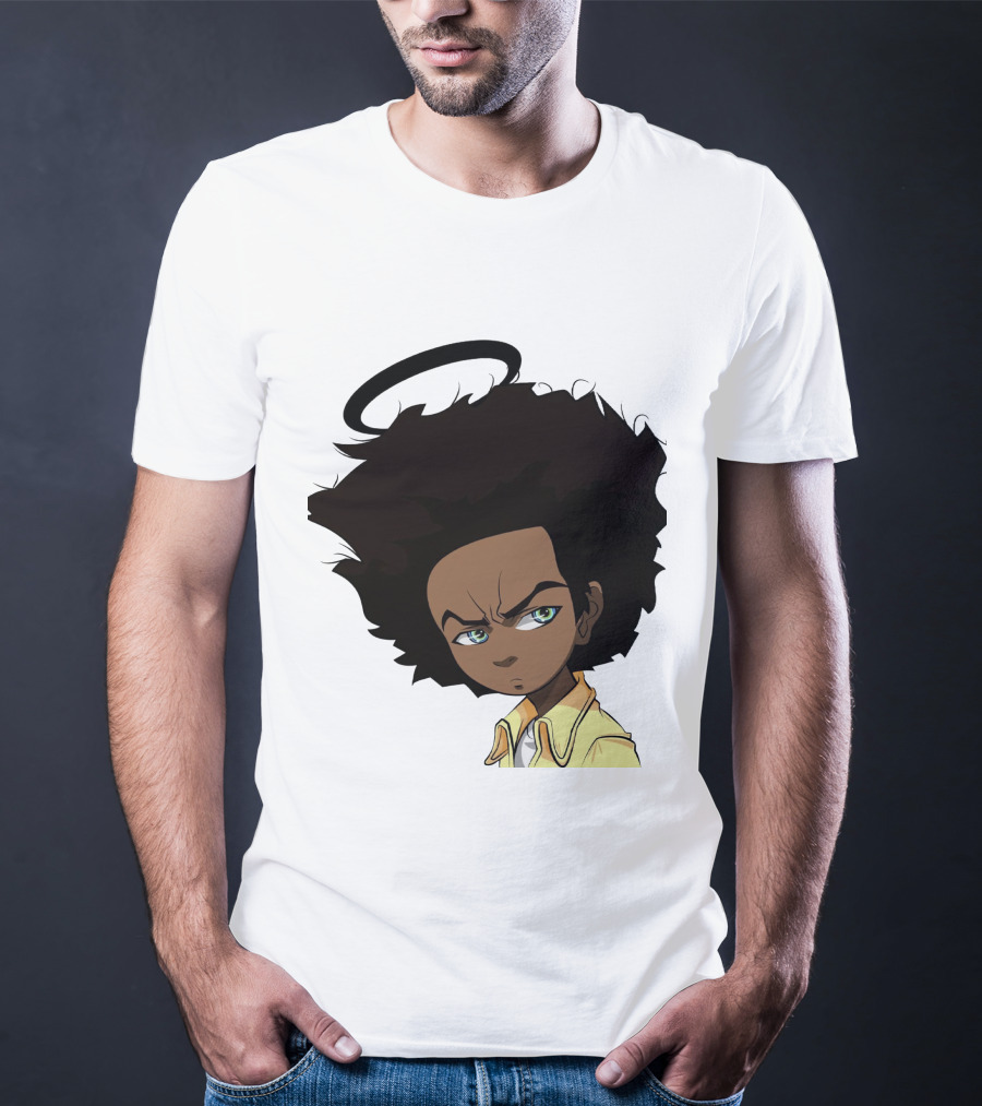 TBD7 Boondocks Huey Freeman Anime Halo T-Shirt