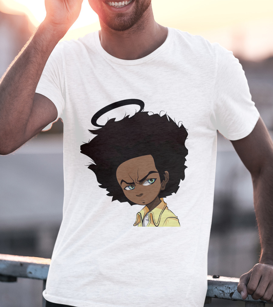 TBD7 Boondocks Huey Freeman Anime Halo T-Shirt