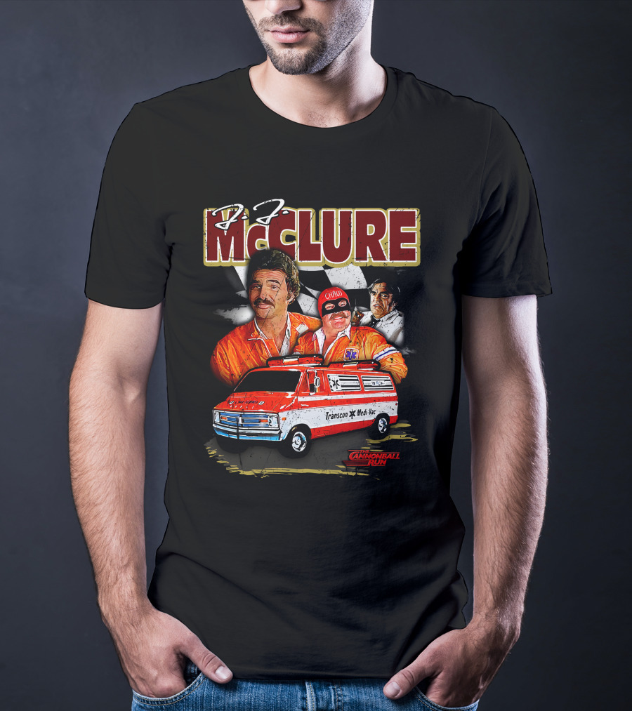 Cannonball Run J.J. McClure Transcon Med-Vac Van Racing T-Shirt