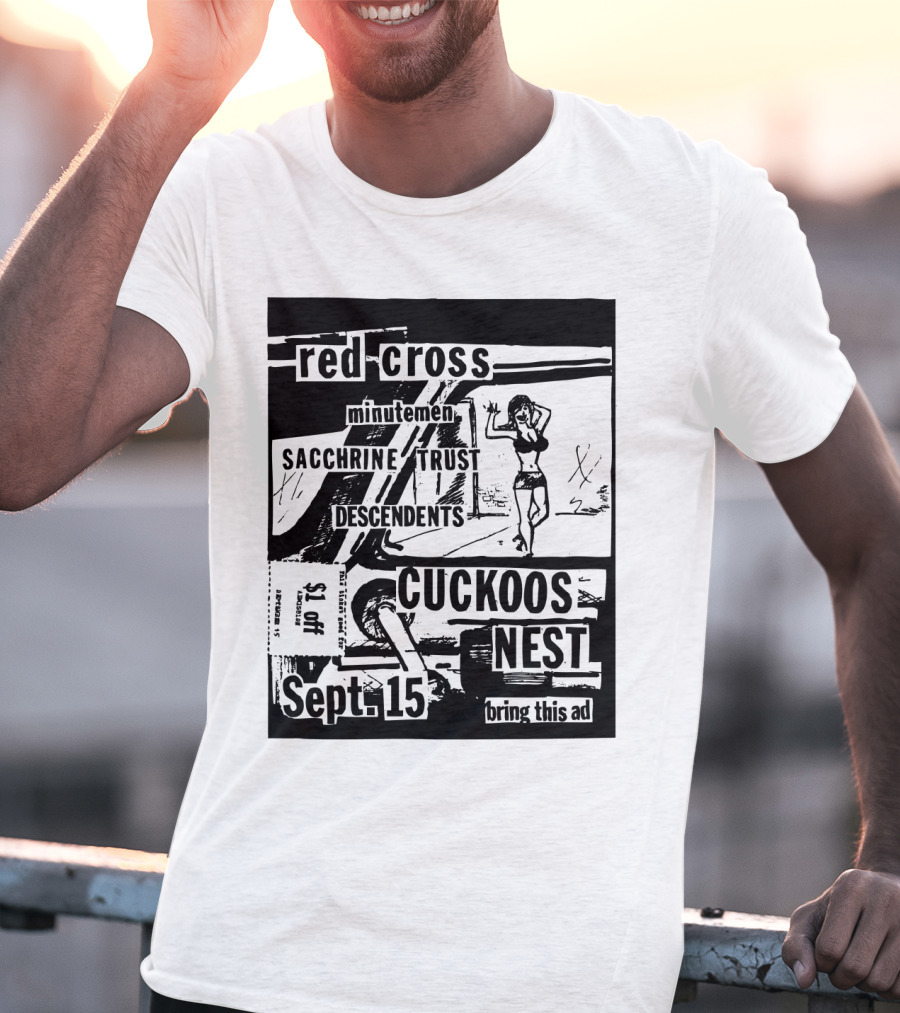 Red Cross Minutemen Sacchrine Trust Descendents Cuckoos Nest Sept 15 T-Shirt