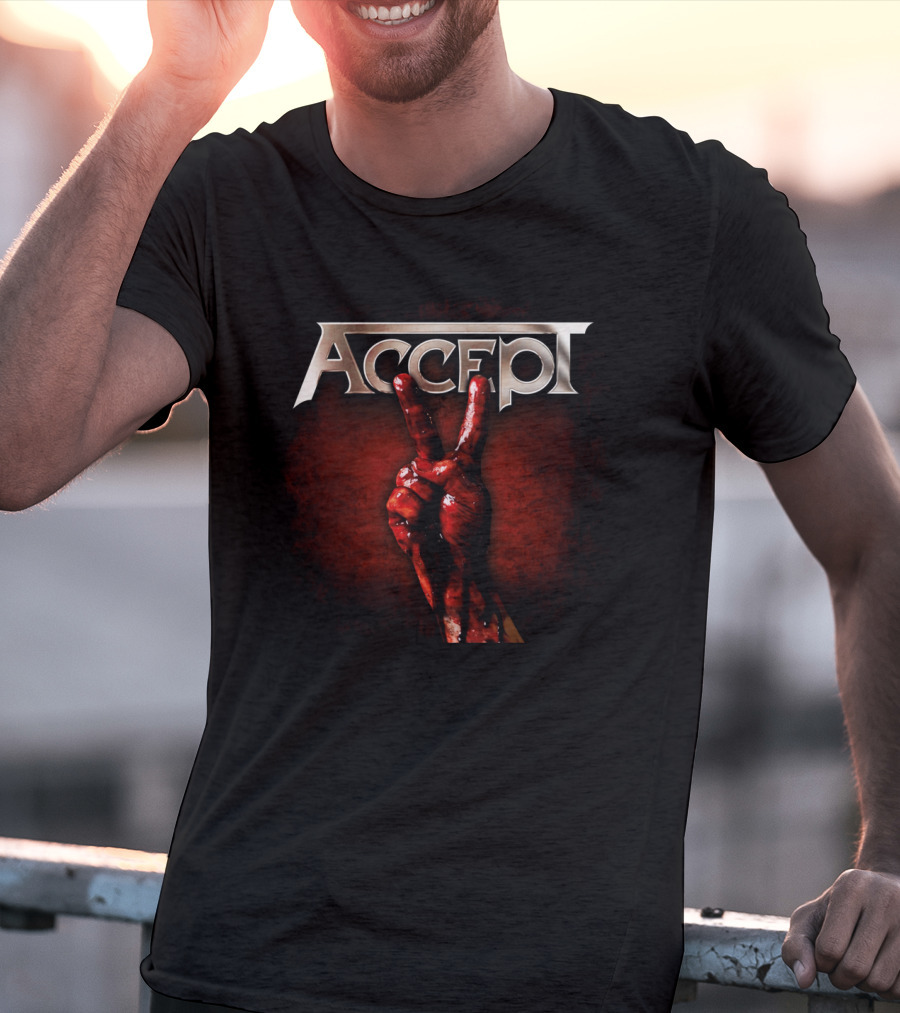 Accept Bloodied Peace Sign T-Shirt