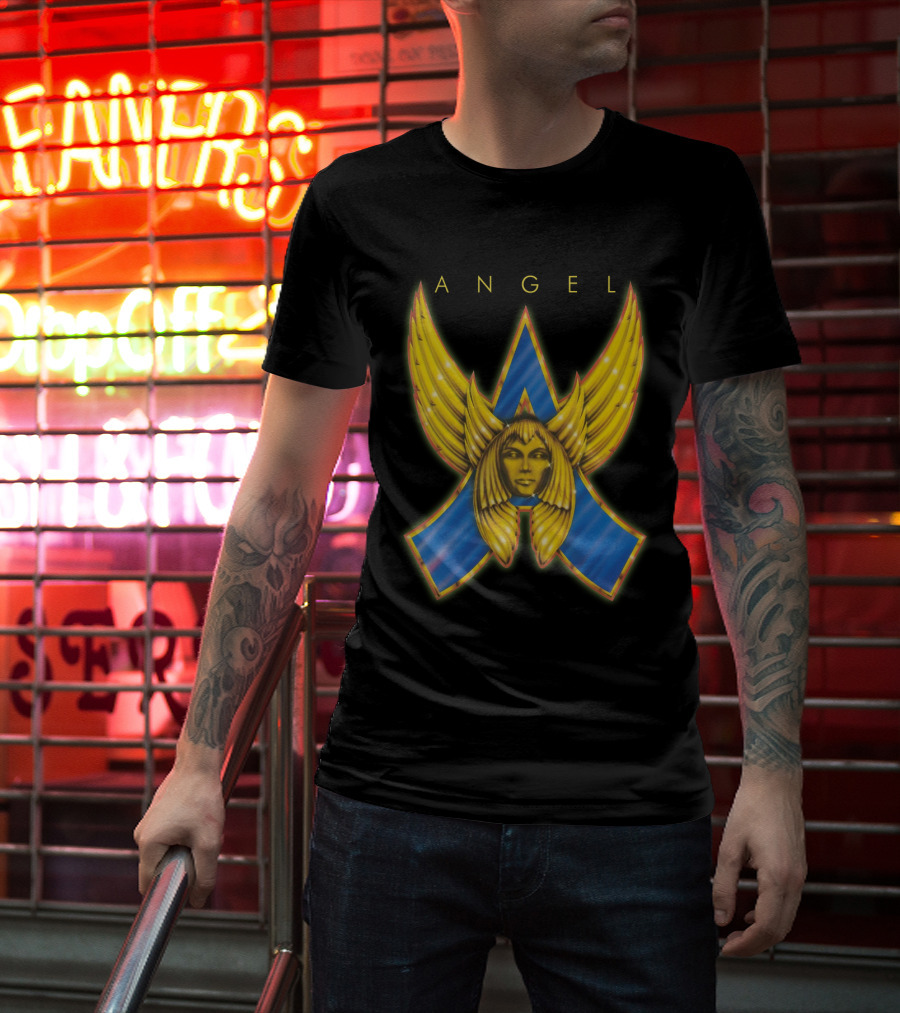 ANGEL Band Logo Winged Face Emblem T-Shirt