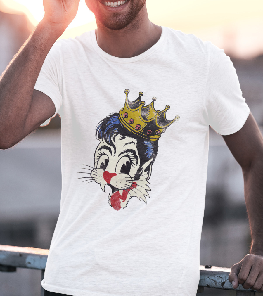 STC W Crowned Cat Face T-Shirt