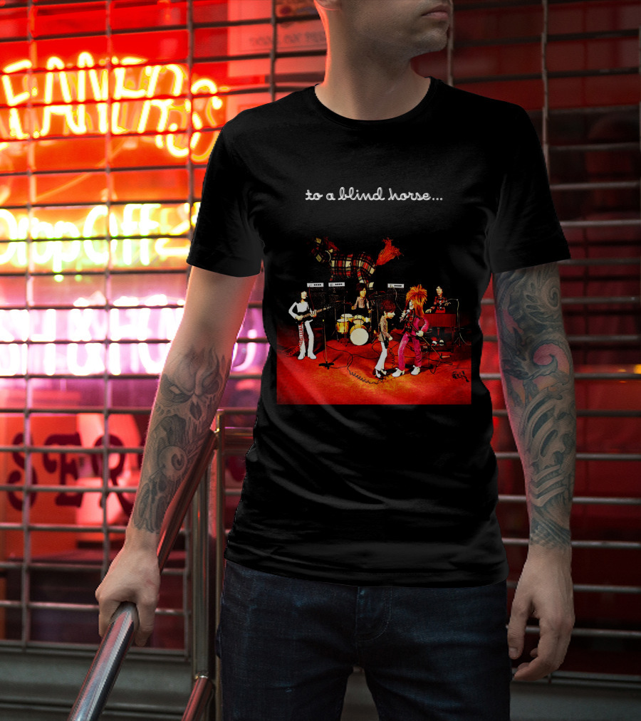 To A Blind Horse Band Performance Scene T-Shirt