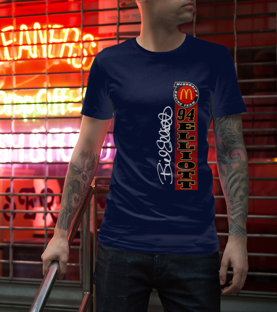McDonald's Racing Team 94 Bill Elliott Signature T-Shirt